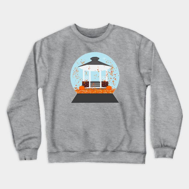 Autumn Snow Globe Crewneck Sweatshirt by CaffeinatedWhims